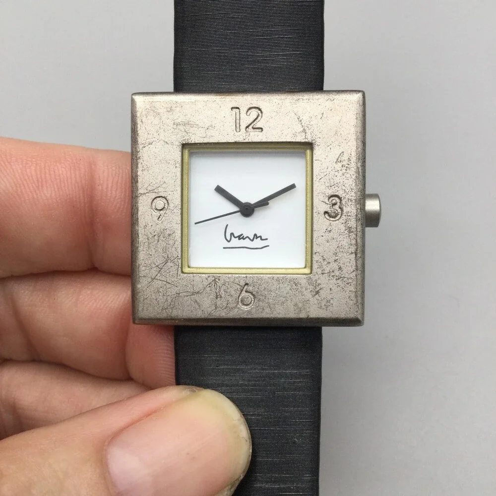 Projects Michael Graves Womens Watch 30mm Square Dial Silver Tone New Battery